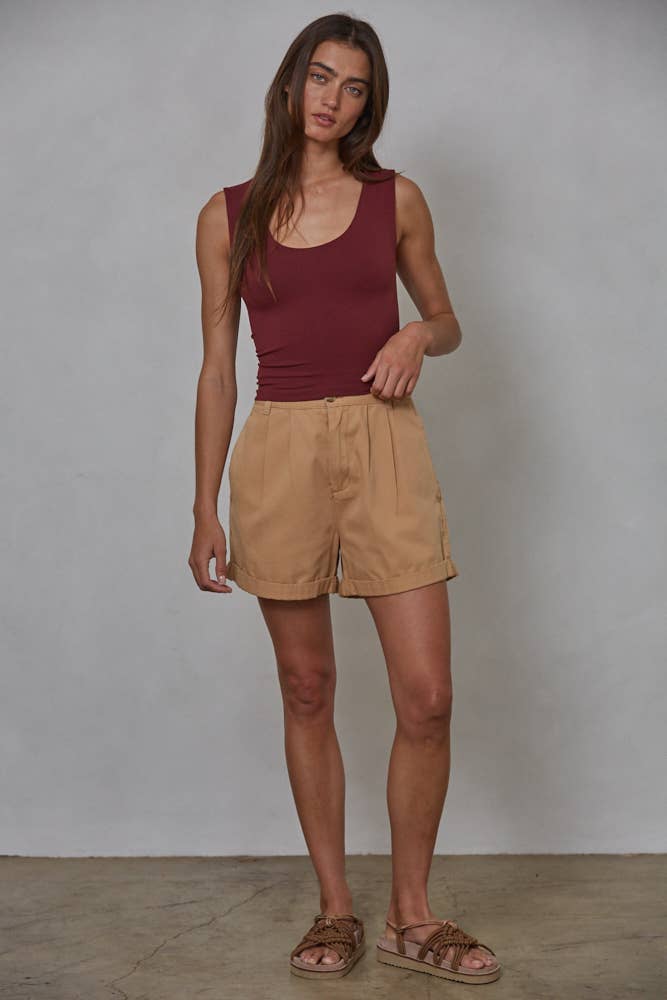 Double Layered Seamless Top: Sangria