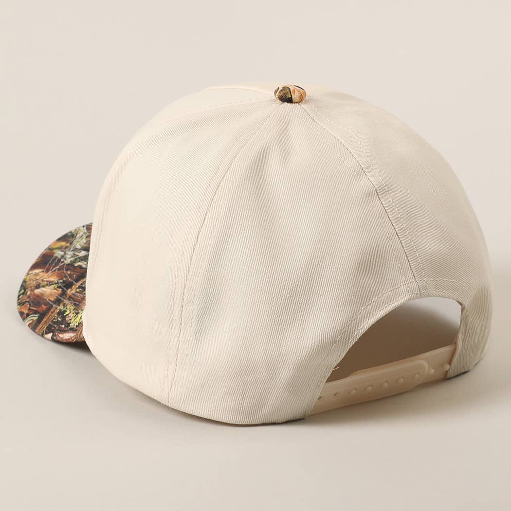 Howdy Honey Embroidery Camo Beige Hat