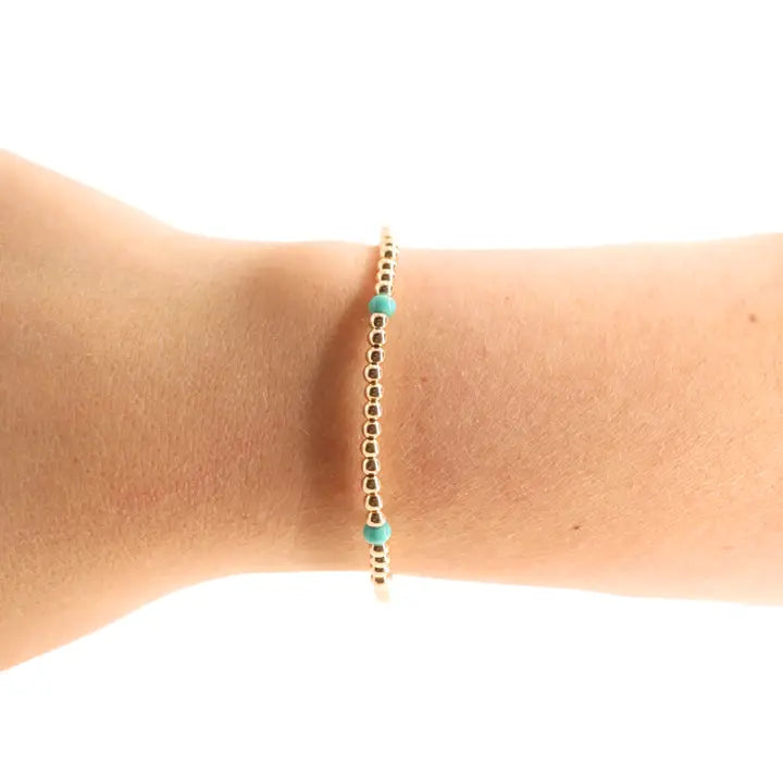 Beaded Blondes Poppi Turquoise Bracelet