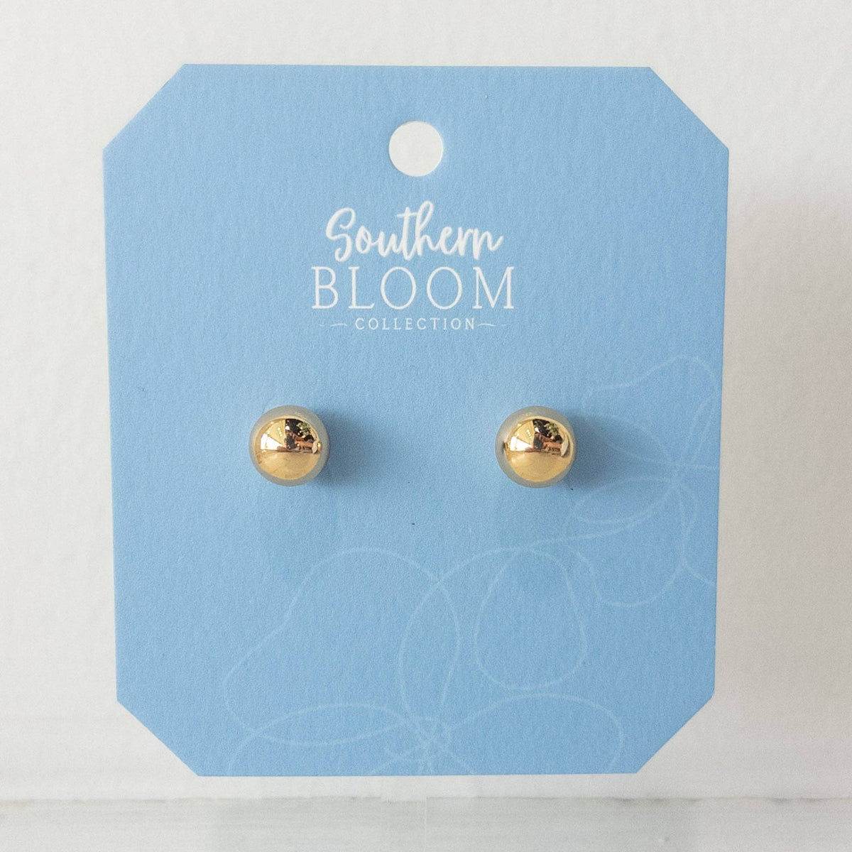 Gold Ball Stud Earrings