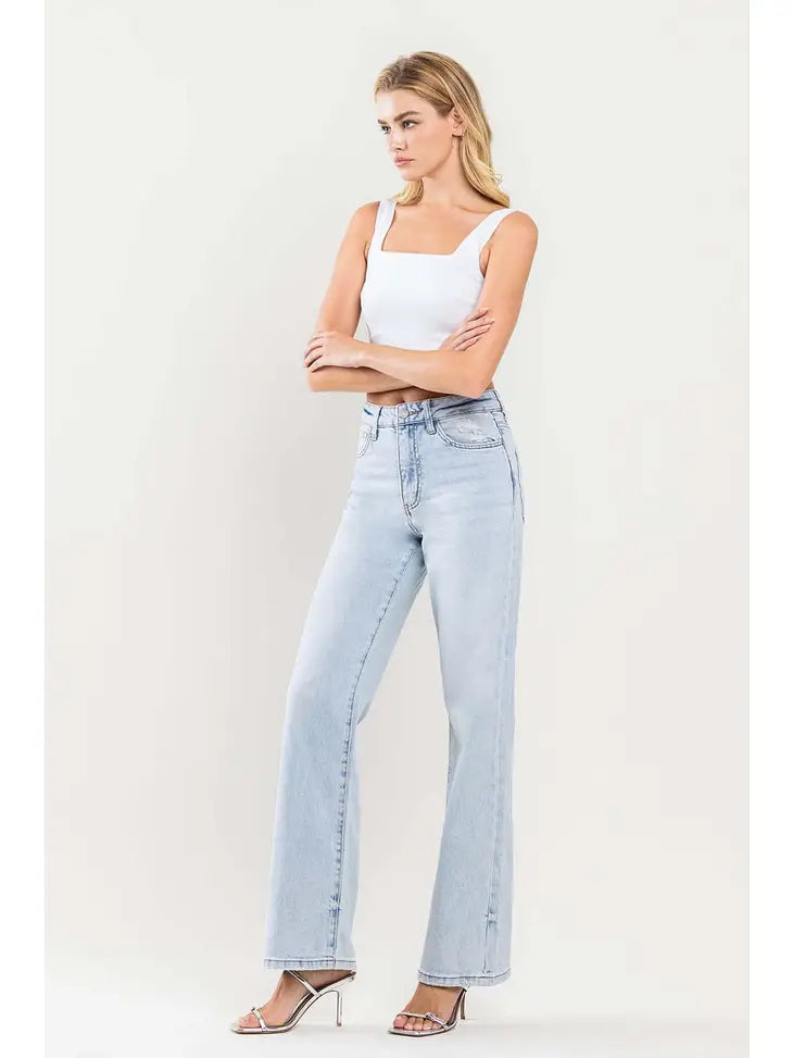 90's Vintage Super High Rise Flare Jeans (Leslie)