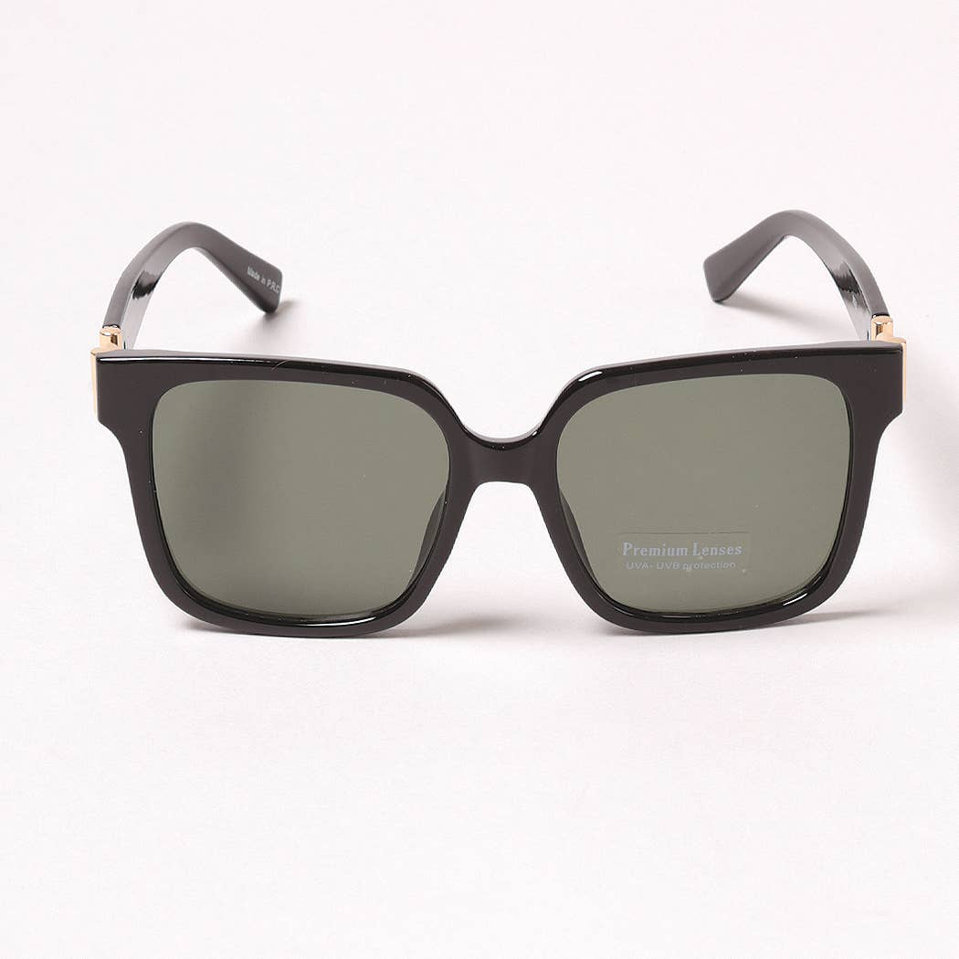 Casual Rectangular Bold Frame Sunglasses: 12 ASSORTED / ONE SIZE