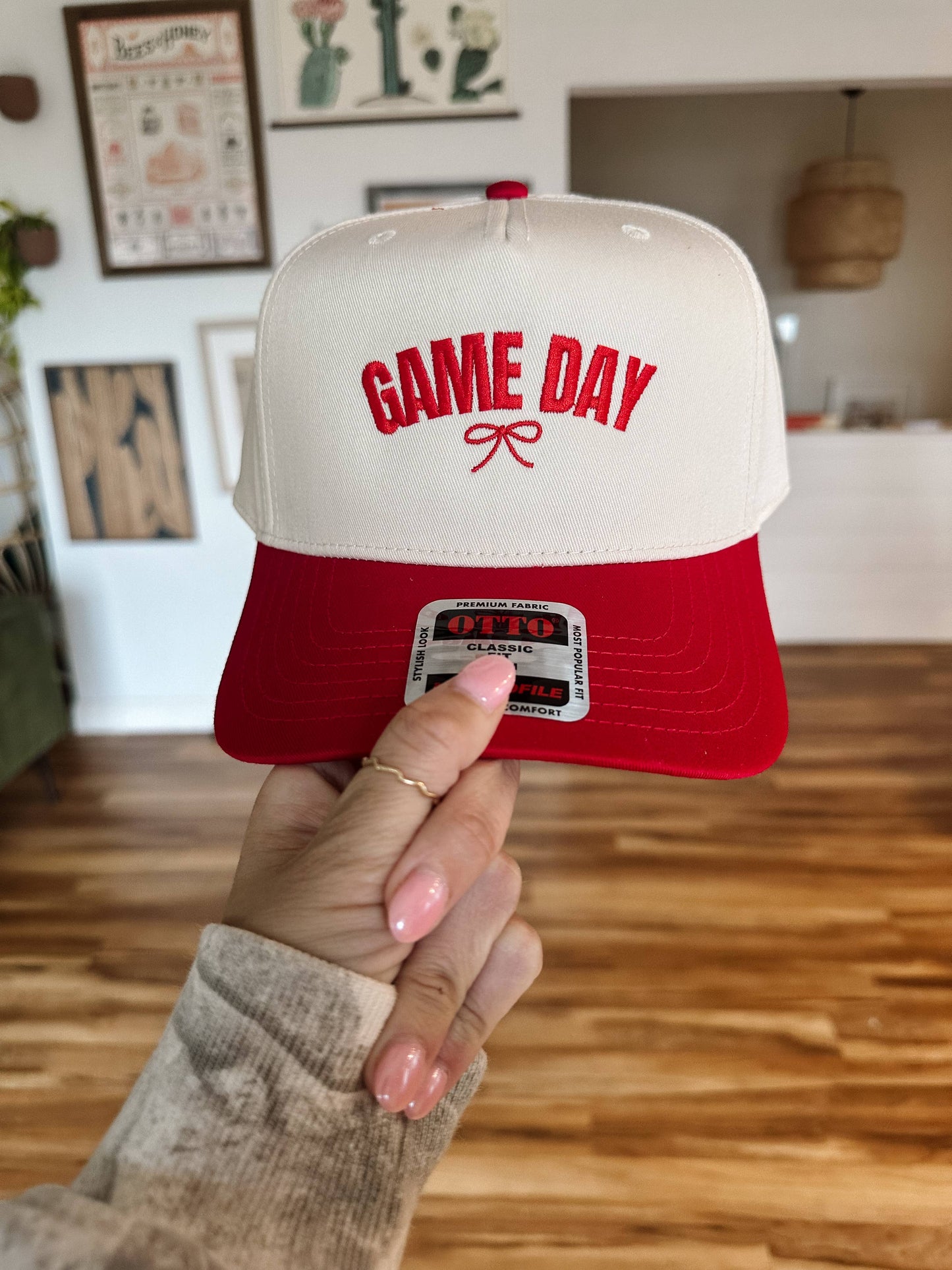 GameDay Bow Sports Embroidered Baseball Cap