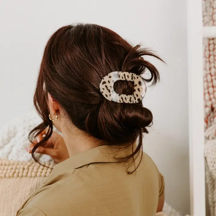 Teleties Blonde Tortoise Medium Flat Hair Clip