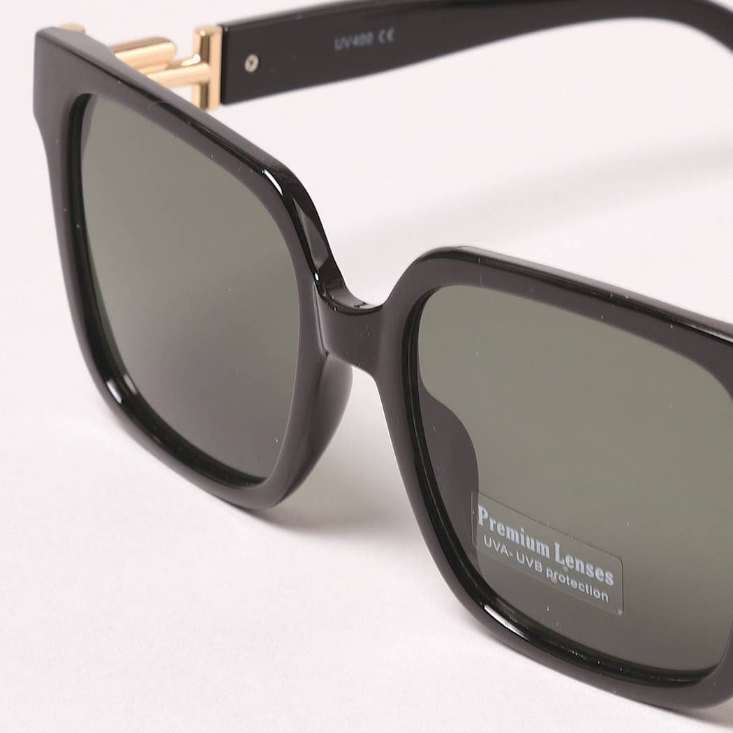 Casual Rectangular Bold Frame Sunglasses: 12 ASSORTED / ONE SIZE