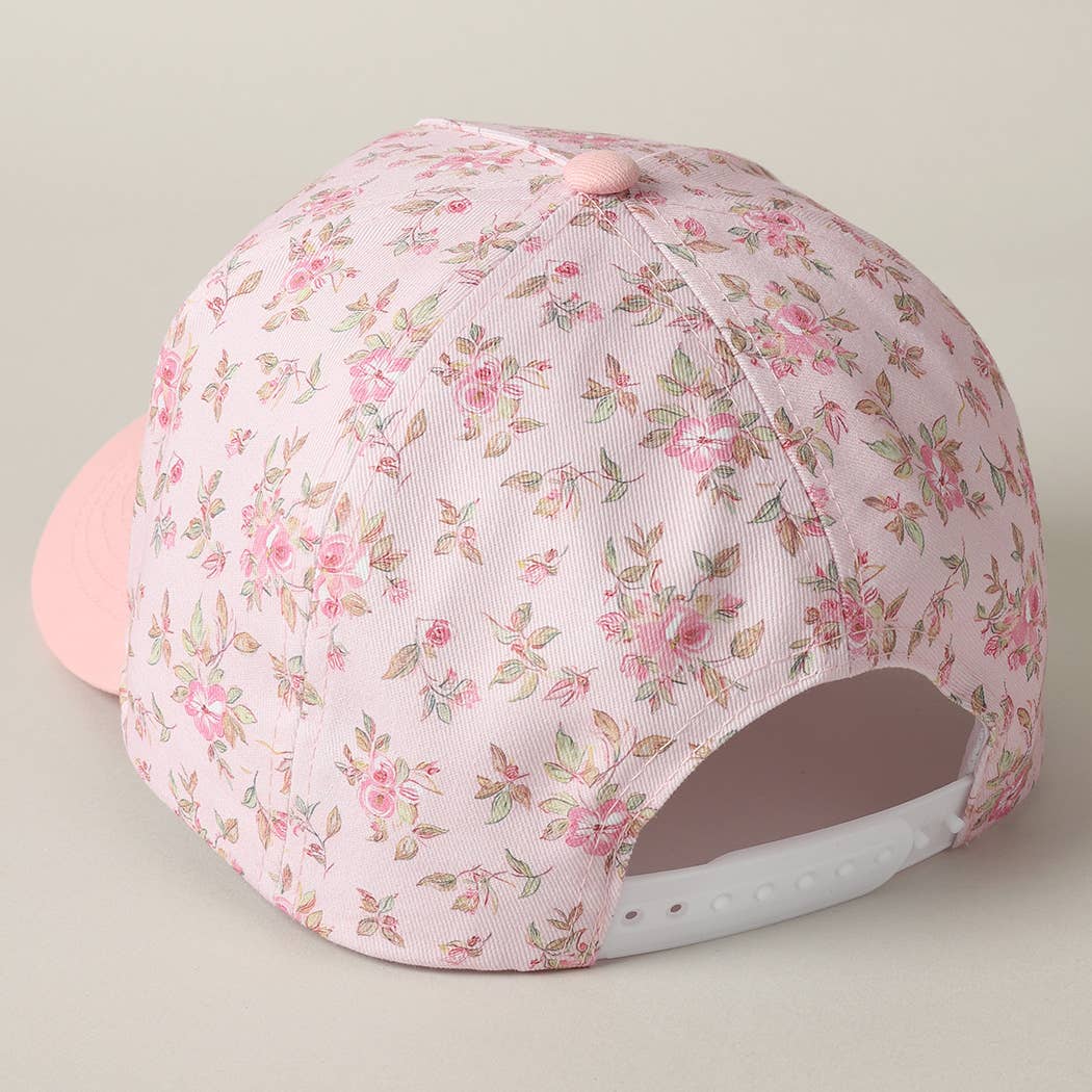 MOTHER Embroidered Flower PatternTrucker Hat: WHITE/BEIGE / ONE SIZE