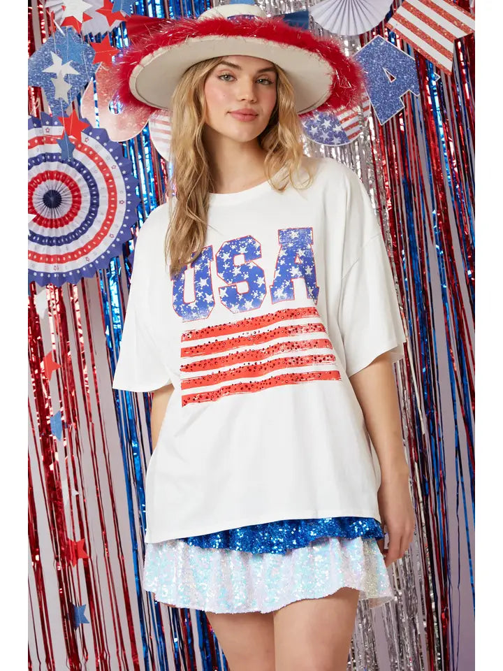 USA Rhinestone Tee