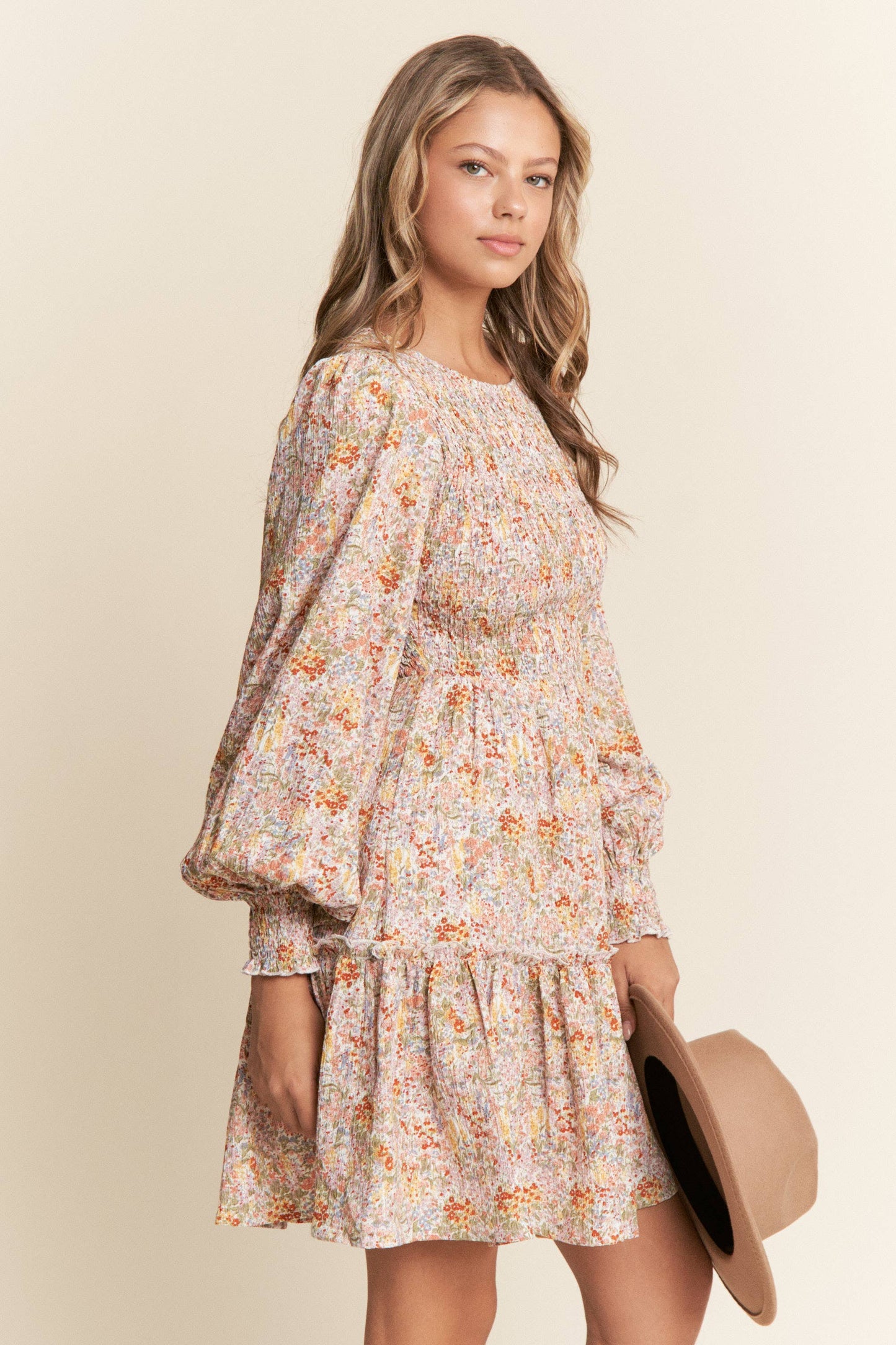 Autumn Garden Long Sleeve Dress