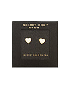 Epoxy Heart Gold Dipped Earrings