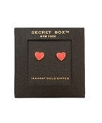 Epoxy Heart Gold Dipped Earrings