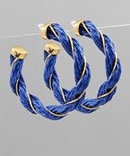 Raffia & Wire Twisted Hoops