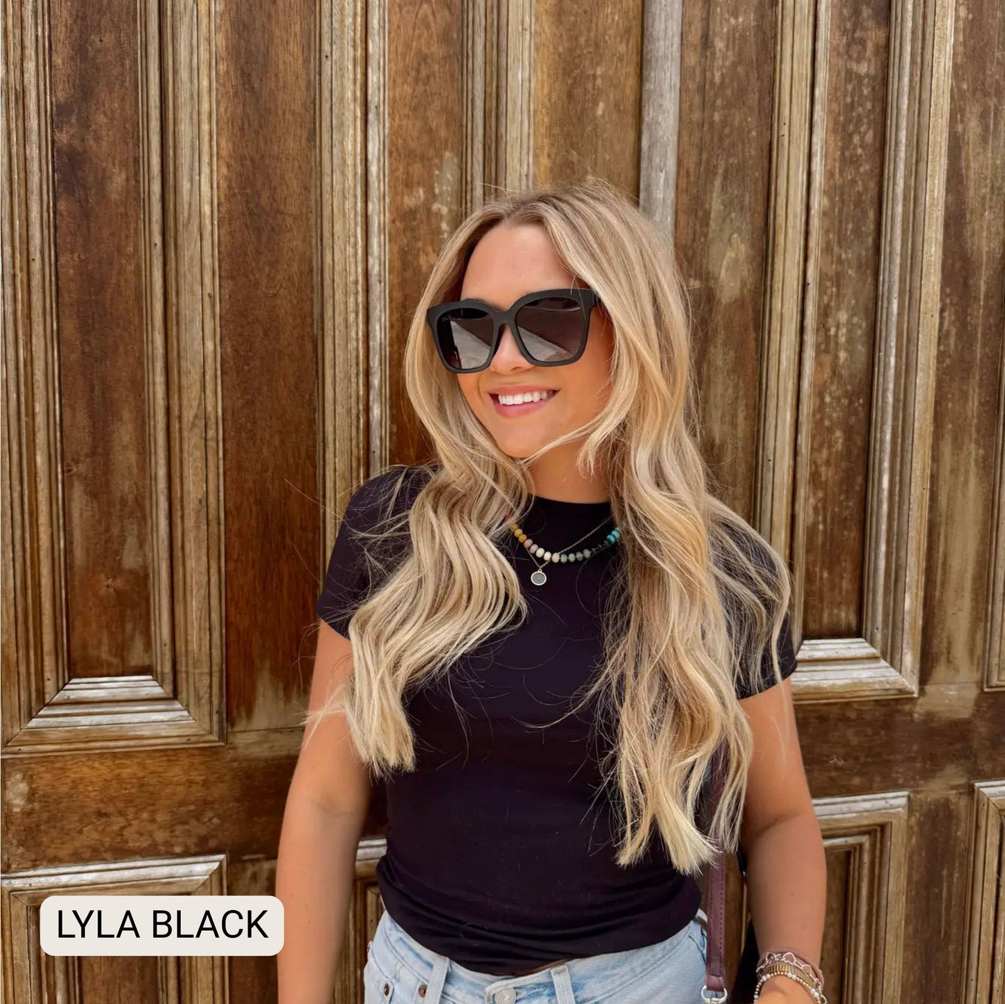 Lyla - Polarized Medium Cat Eye Sunglasses: Hot Pink