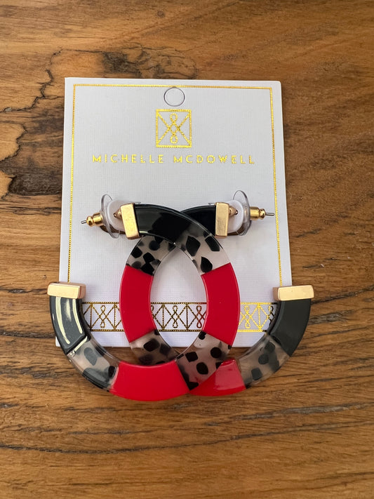 Melody- Red & Black earrings
