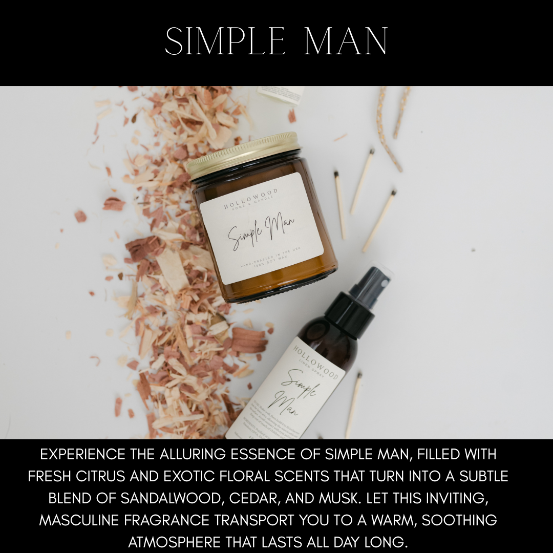 Man Diffuser MEN'S CAR DIFFUSERS: Simple Man – Peach Petunia