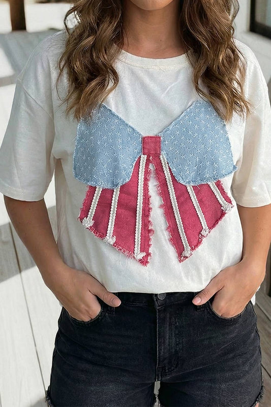 Flag Bow Patched Tee