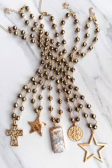 Talus Gold Necklaces: Gold Open Star