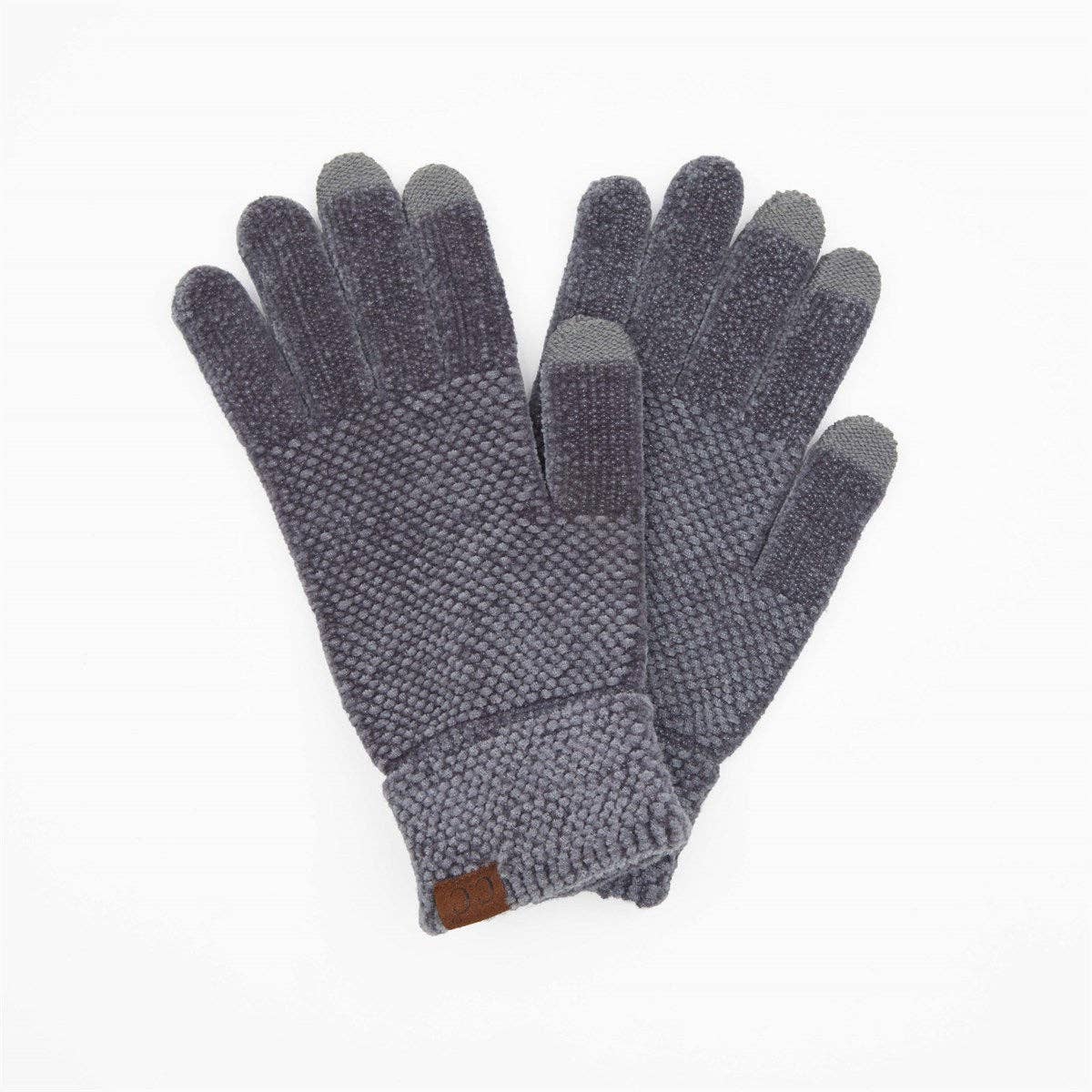 CC Chenille Touchscreen Glove ( G-9016 ): Light Melange Grey