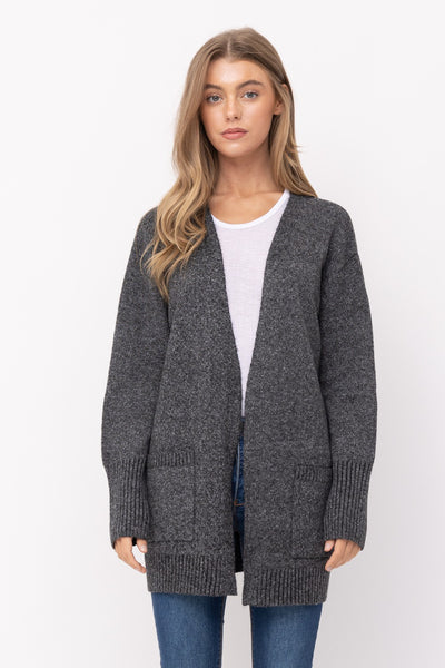 Open Front Mossy Cardigan