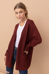 Open Front Mossy Cardigan