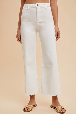 Stretch High Rise Cropped Denim Jean