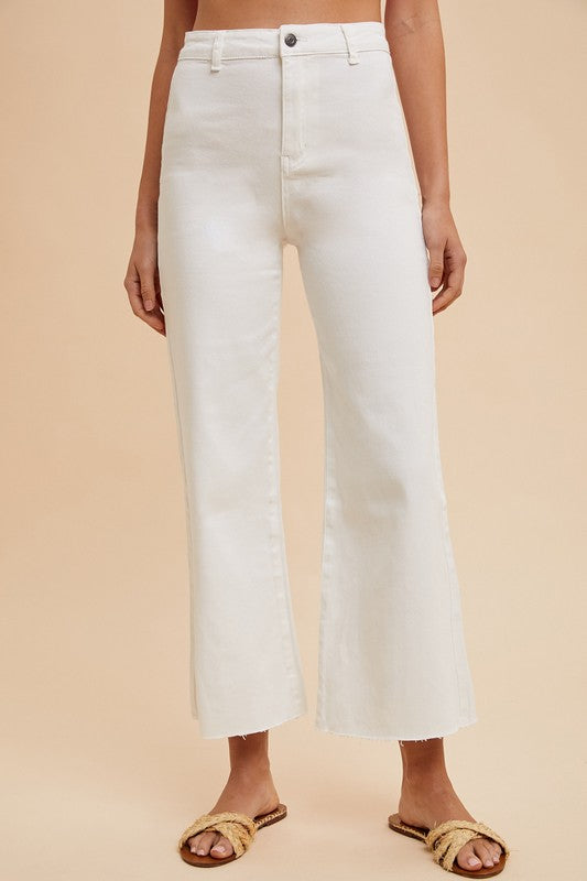 Stretch High Rise Cropped Denim Jean