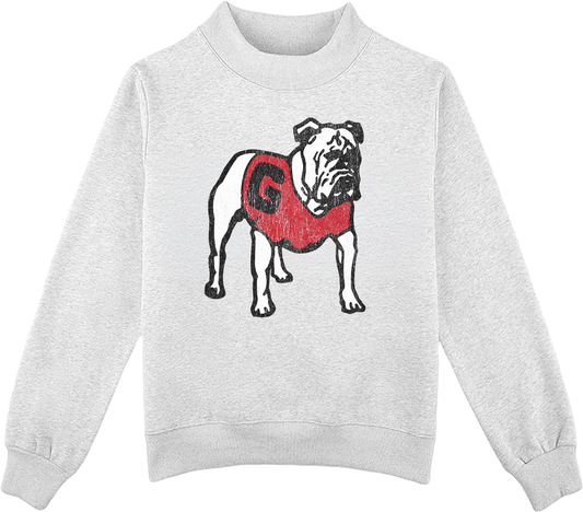 UGA Mock Neck: Heather Ash