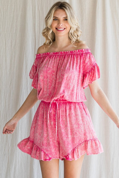 Wasing On/Off Ruffle Romper