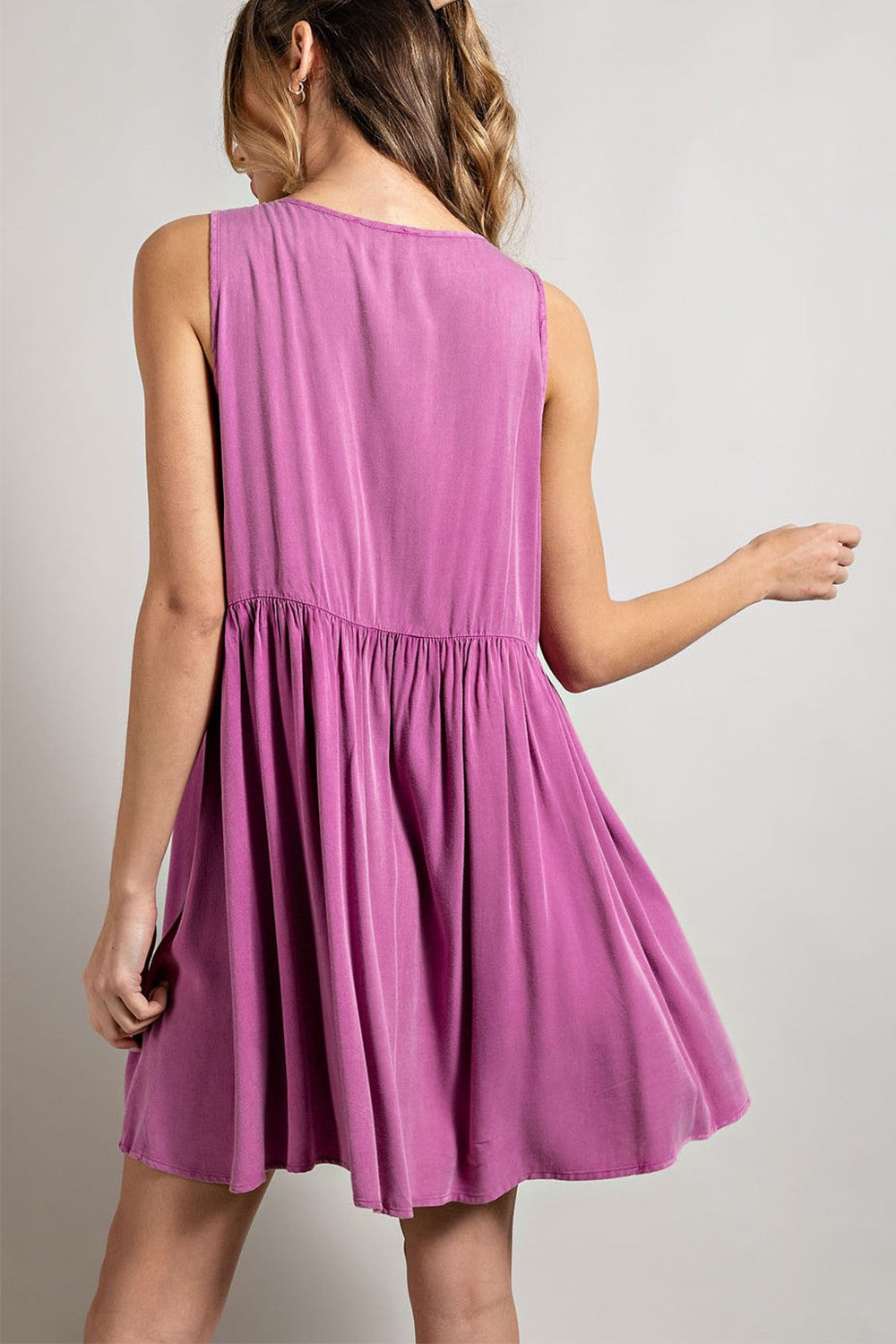 Pink Wash Button Down Dress