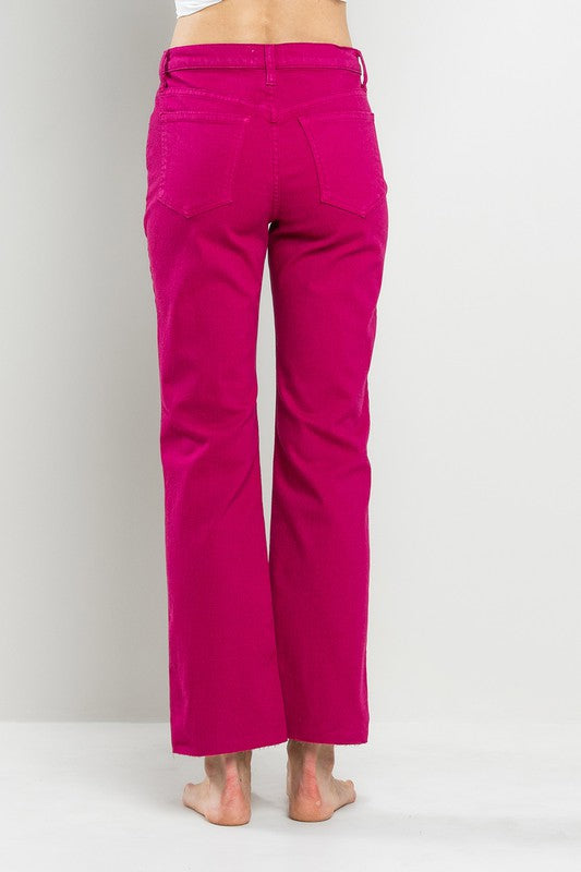High Rise Straight w/raw cut hem