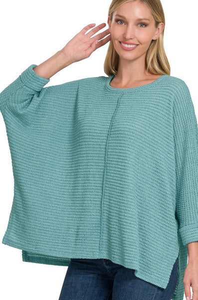 Batwing Sleeve Jacquard Sweater