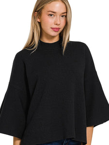 Viscose Bell Sleeve Sweater