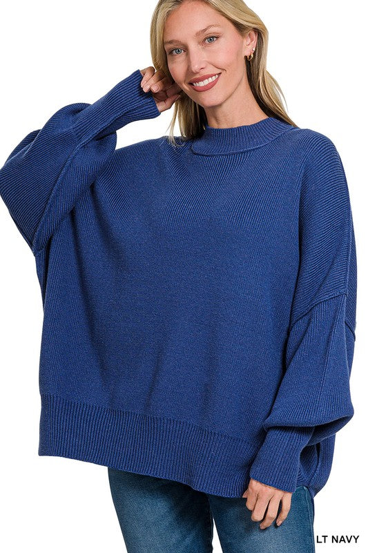 Side Slit Oversized Sweater