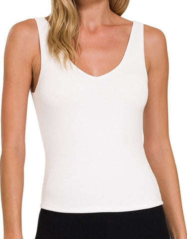 Double Layered V-Neck Tank