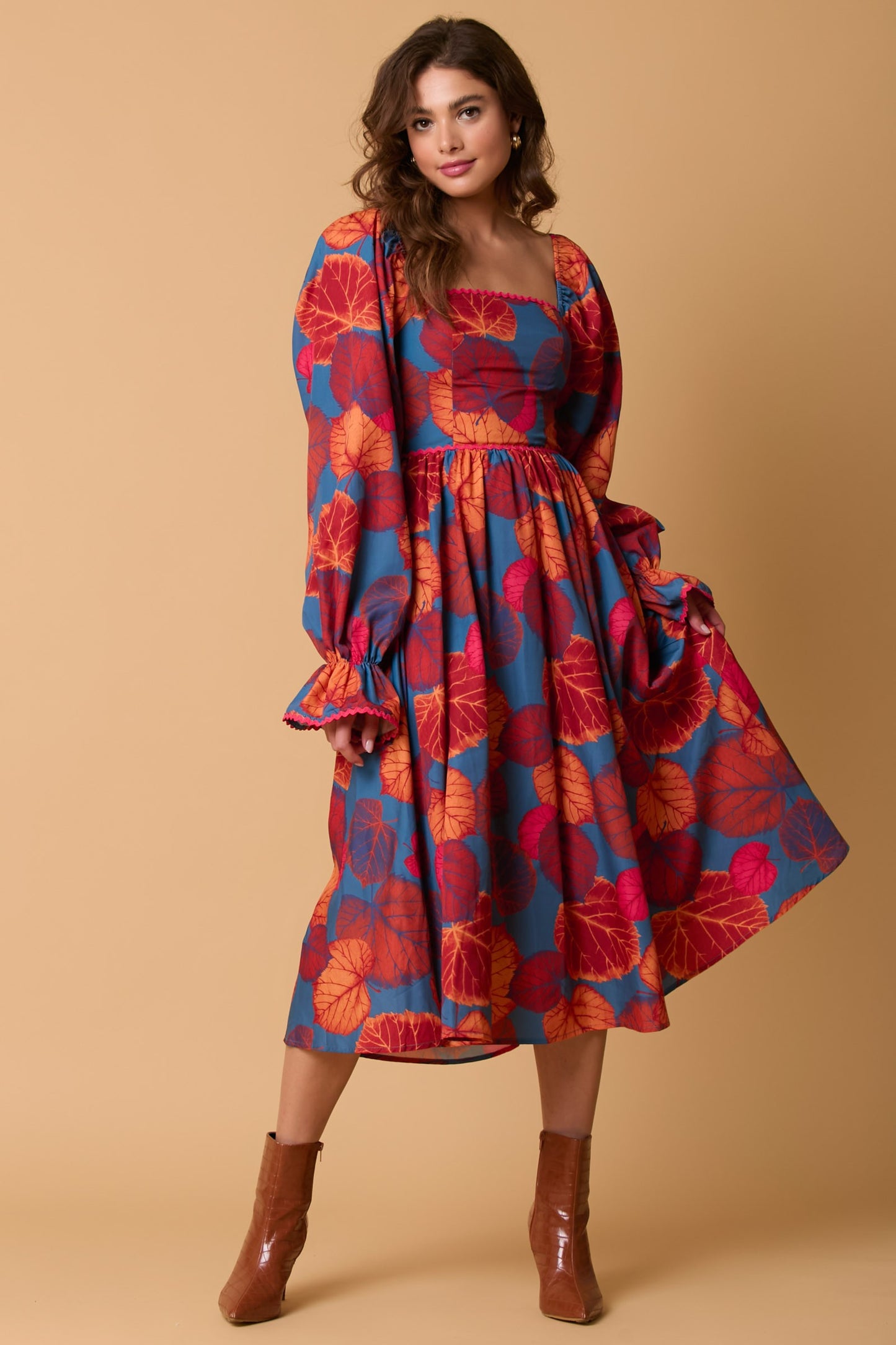 Autumn Leaves Maxi Dress