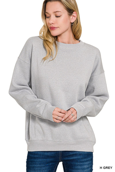 Fleece Crewneck Pullover Sweatshirts