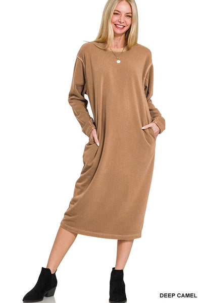 Soft Fleece Sweatshirt Dress