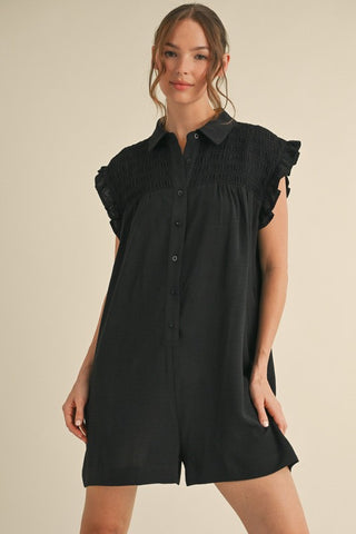 Black Collared Jumpsuit