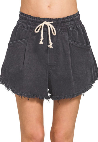 Fray Denim Short
