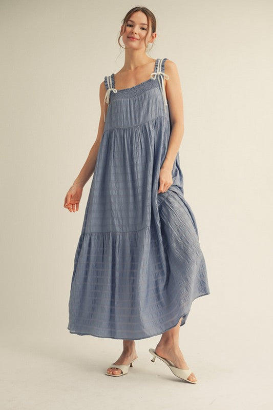Bow Tie Accent Maxi Dress