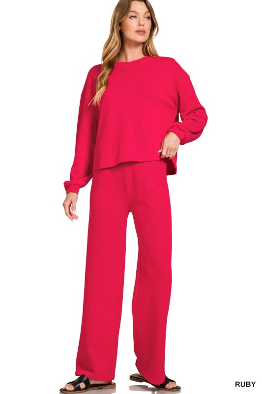 French Rib Pullover & Pants Set