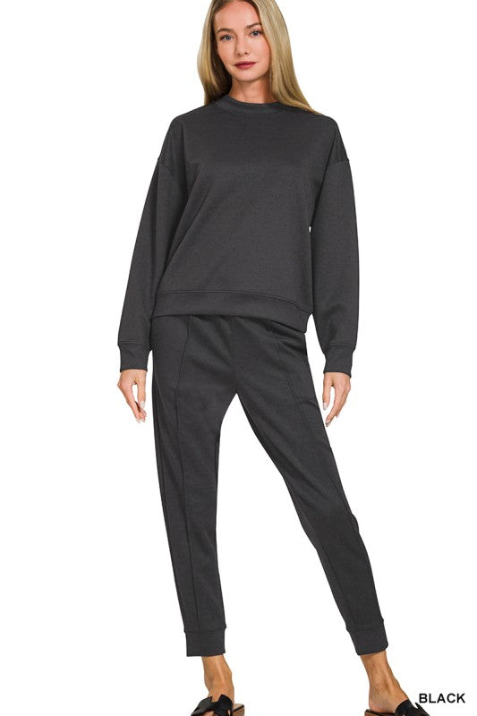 Scuba Mock Neck Pullover & Jogger Set