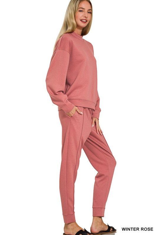 Scuba Mock Neck Pullover & Jogger Set