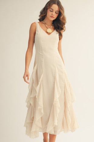 Flowy Lace Midi Dress