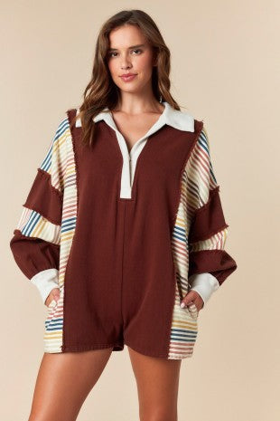 Multi Color Stripe Romper