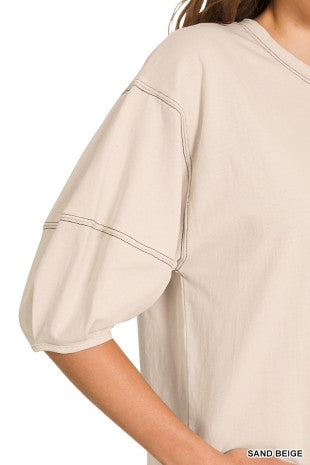 3/4 Balloon Sleeve Top