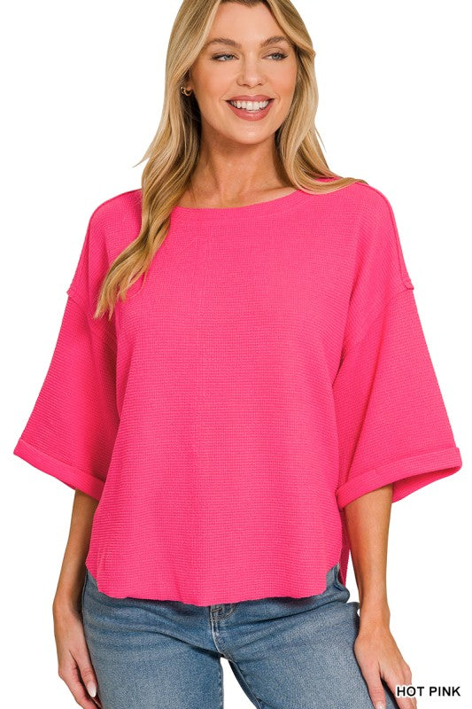 Double Knit Exposed Seam Top