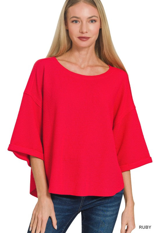 Double Knit Exposed Seam Top