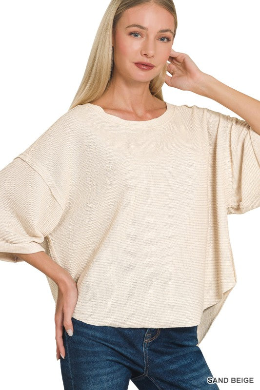 Double Knit Exposed Seam Top