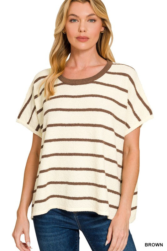 Striped Oversize Sweater Top