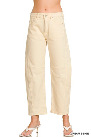 Barrel Leg Denim Pants
